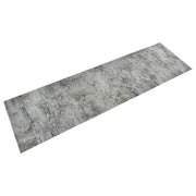 Tappetino da cucina lavabile in morbido velluto 150 x 45 cm antiscivolo design moderno atmosfera accogliente in poliammide grigio 02_0046062