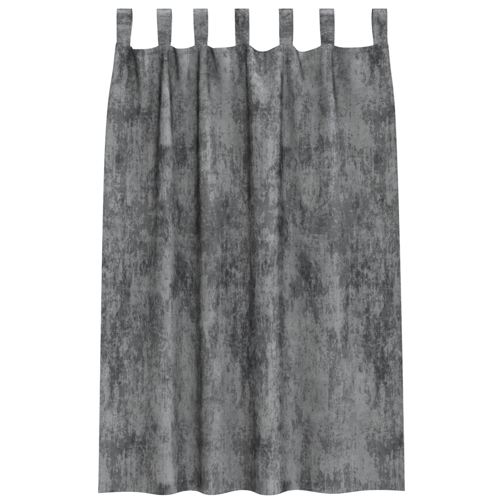 Tende in Velluto 2 pz con occhielli Grigie 175x140 cm