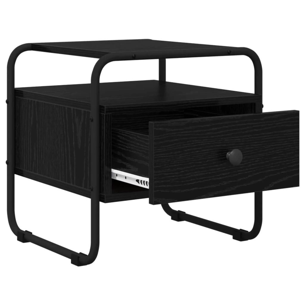 Armadio da Notte Rovere Nero 40 x 39,5 x 40 cm 8007671