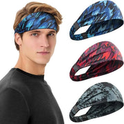 Bandeau per capelli per uomini, evaporativo, elastico, antiscivolo per uomo, sport, fitness, pallacanestro - 3 pezzi
