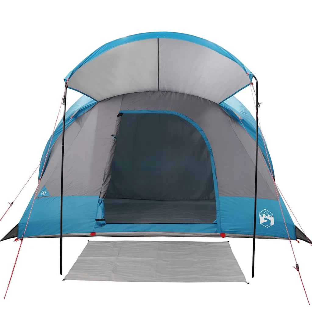 Tenda Familiare a Tunnel per 8 Persone-Tenda da campeggio Blu Impermeabile 388467