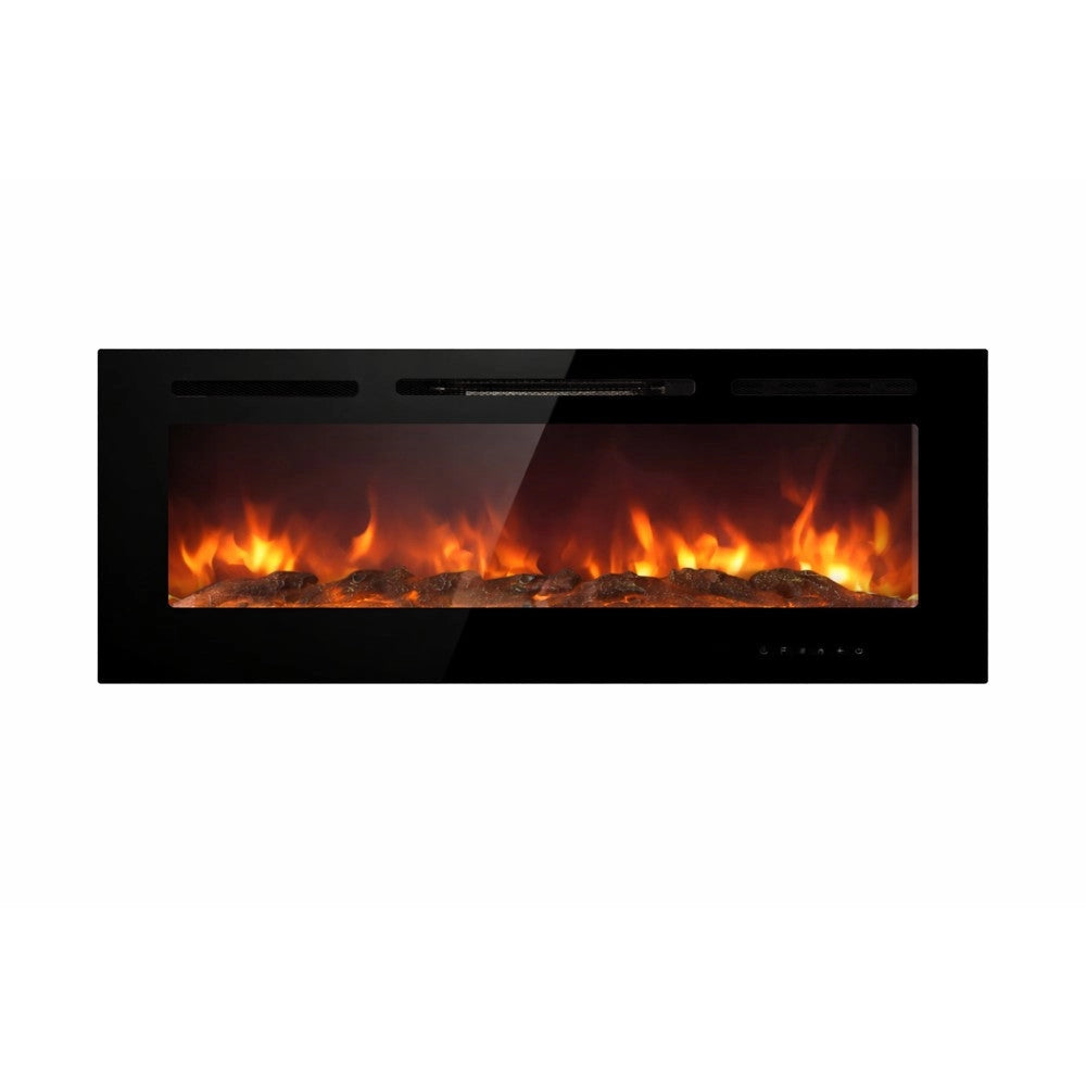 Camino elettrico caminetto da parete a incasso CHICAGO L101,6 x P14 x H54,6