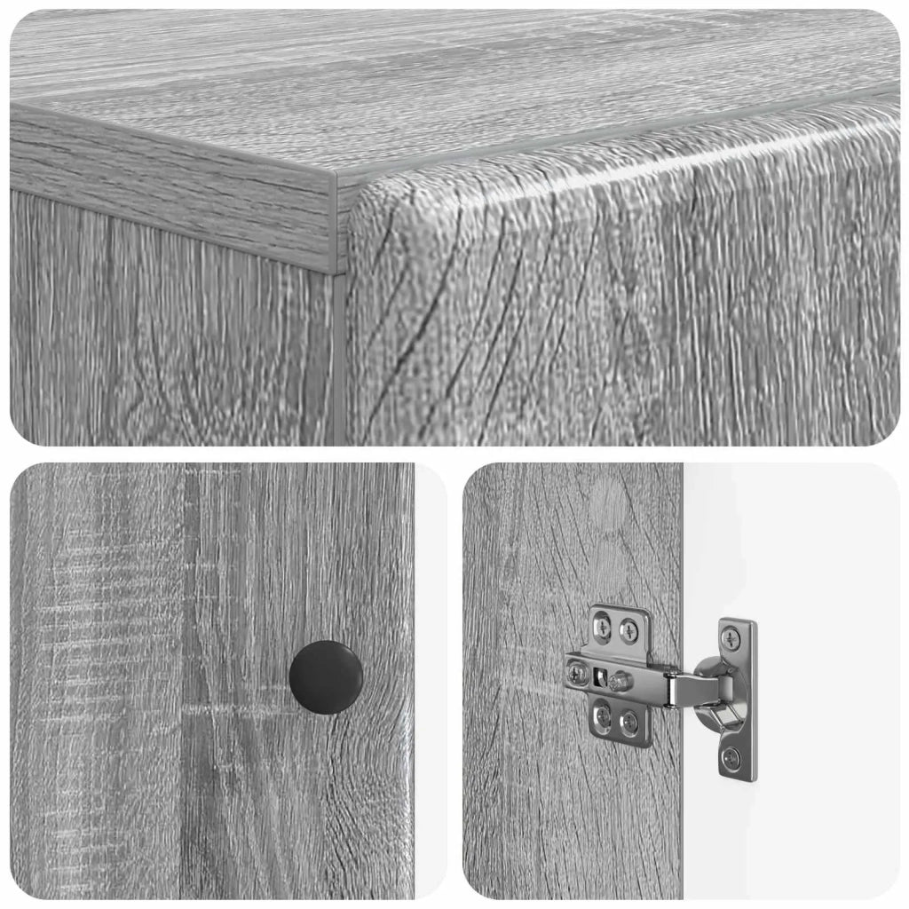 Mobiletto da Bagno BREDA Sonoma grigio 59,5 x 31 x 80 cm 897501