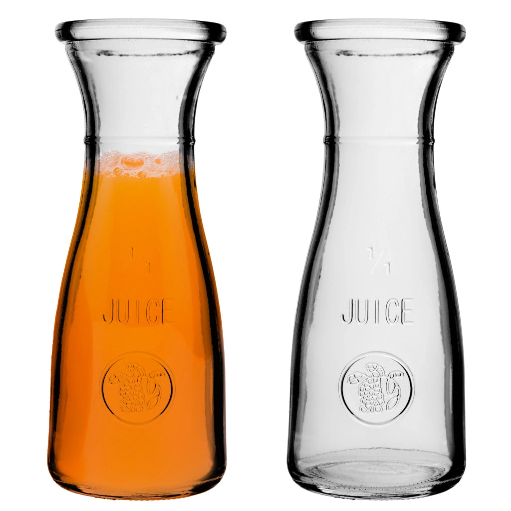 Caraffa in vetro KADAX da 1 litro per acqua, limonata e bevande (set da 2 pezzi).