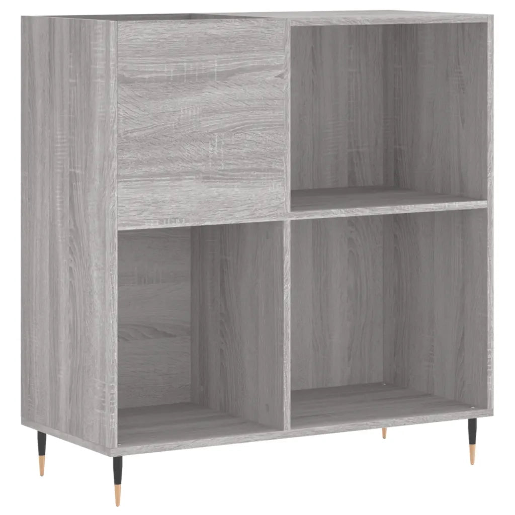 Mobile Porta Dischi Grigio Sonoma 84,5x38x89 Legno Multistrato 831770