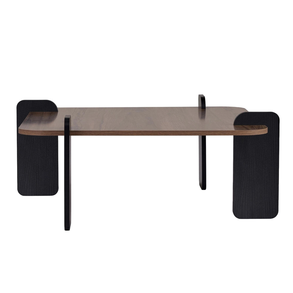 Tavolino in legno "Marais" - 90 x 90 x 35 cm - Marrone