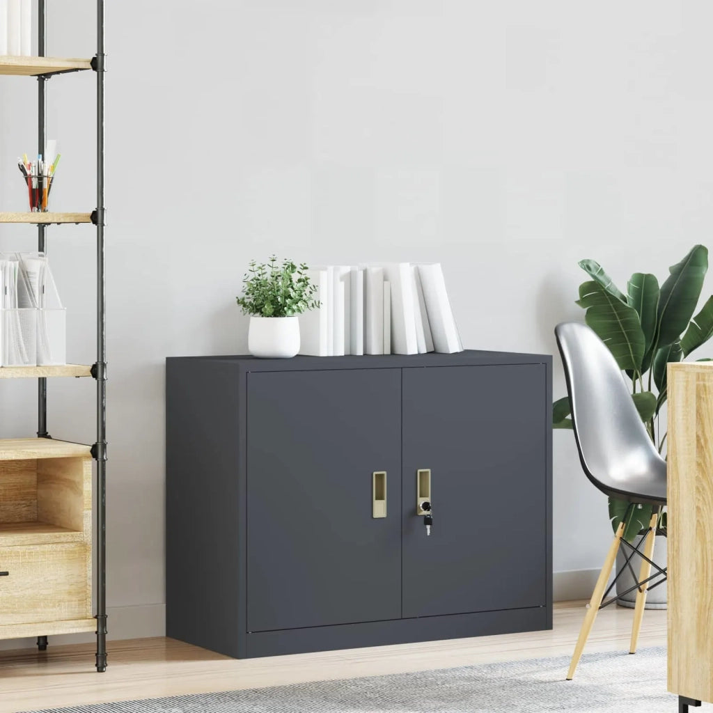 Armadio Antracite 90 x 40 x 70 cm Acciaio