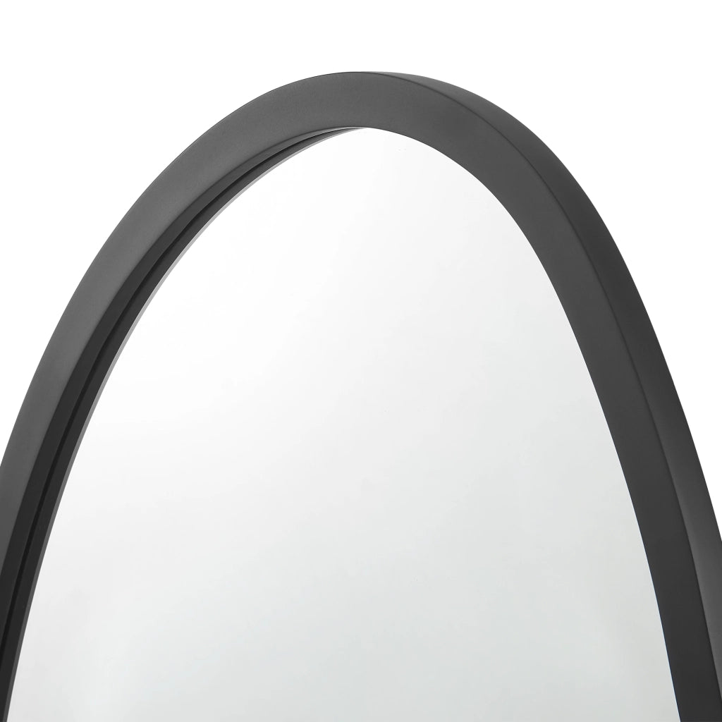 Specchio da Parete Filiano 80 x 58 cm Cornice Irregolare - Nero [en.casa]