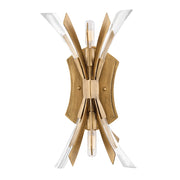 Applique Industrial Nordico Vida Acciaio Oro Brunito 2 Luci E14