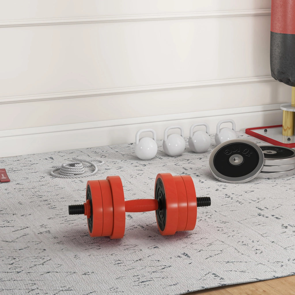 Set Pesi 4 in 1 da 30kg ¨C Zephmum ¨C Rosso