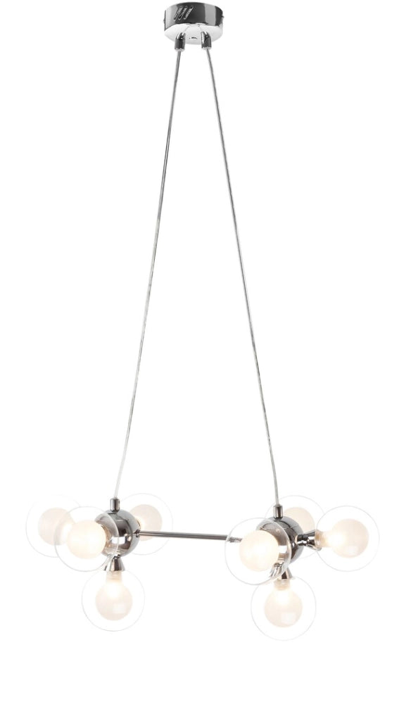 Lampada a sospensione Rabalux Briella cromata 8xG9