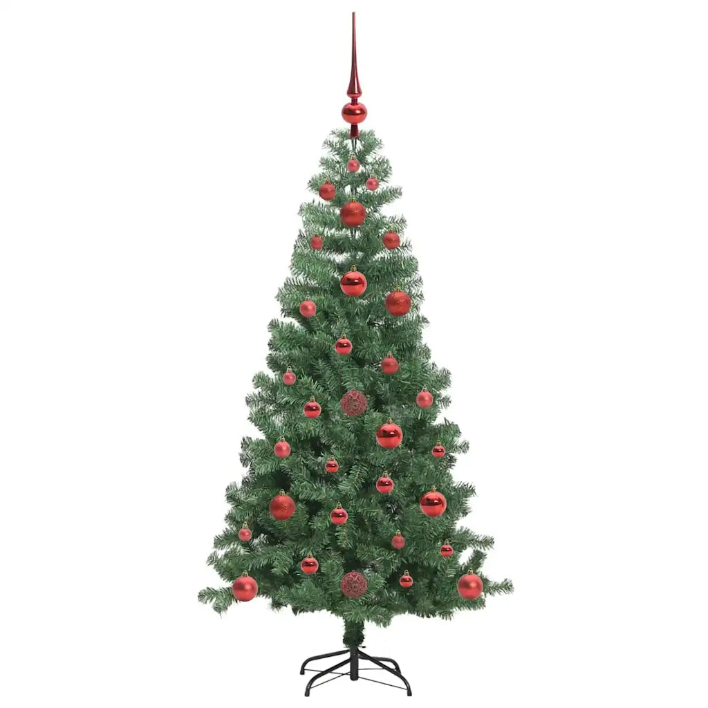 Albero di Natale con 150 LED con supporto Verde 120 cm PVC 3396358
