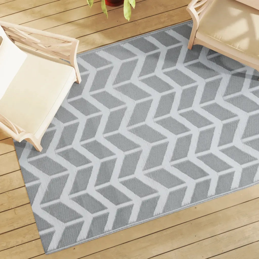Tappeto da Esterni ARAKIL Grigio 140x200 cm in PP 316950