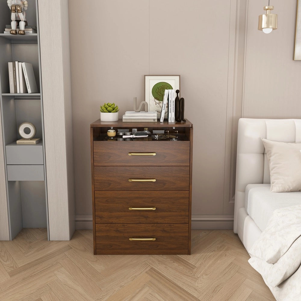 Tavolo Trucco con Specchio e 3 Cassetti ¨C Xylo ¨C Vetro, 60x40x118 cm