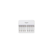 Panasonic 52063E00 Caricatore per Batterie NiMH AA AAA con Display LED e Controllo Singolo 8 Canali Indipendenti colore Nero