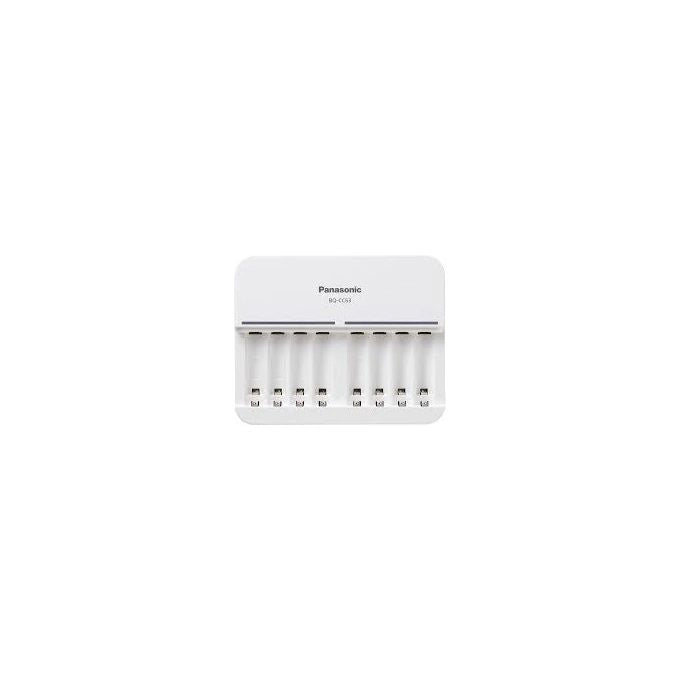 Panasonic 52063E00 Caricatore per Batterie NiMH AA AAA con Display LED e Controllo Singolo 8 Canali Indipendenti colore Nero