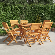 Sedie da Giardino Pieghevoli 6pz 55x62x90cm Legno Massello Teak