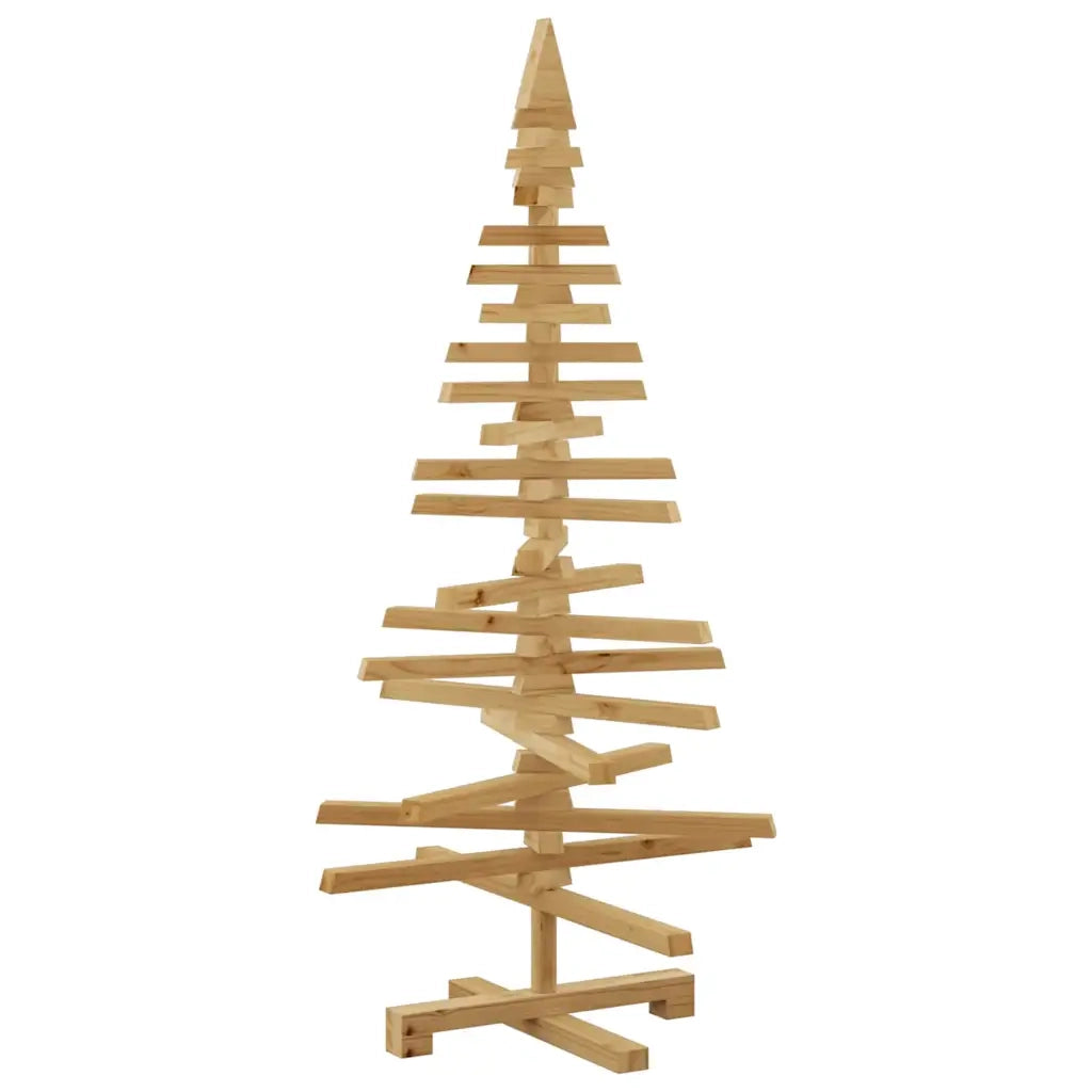 Albero di Natale in legno Marrone 120 cm Legno di pino massello