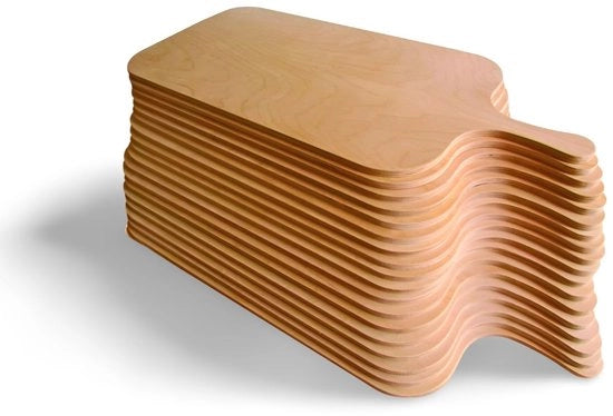 Tavolo per servizio XL 20 pezzi - piatto robusto in legno di betulla, circa 3 volte più resistente del pioppo, per piatti da forno come torta di melanzane, pinsa, pizza