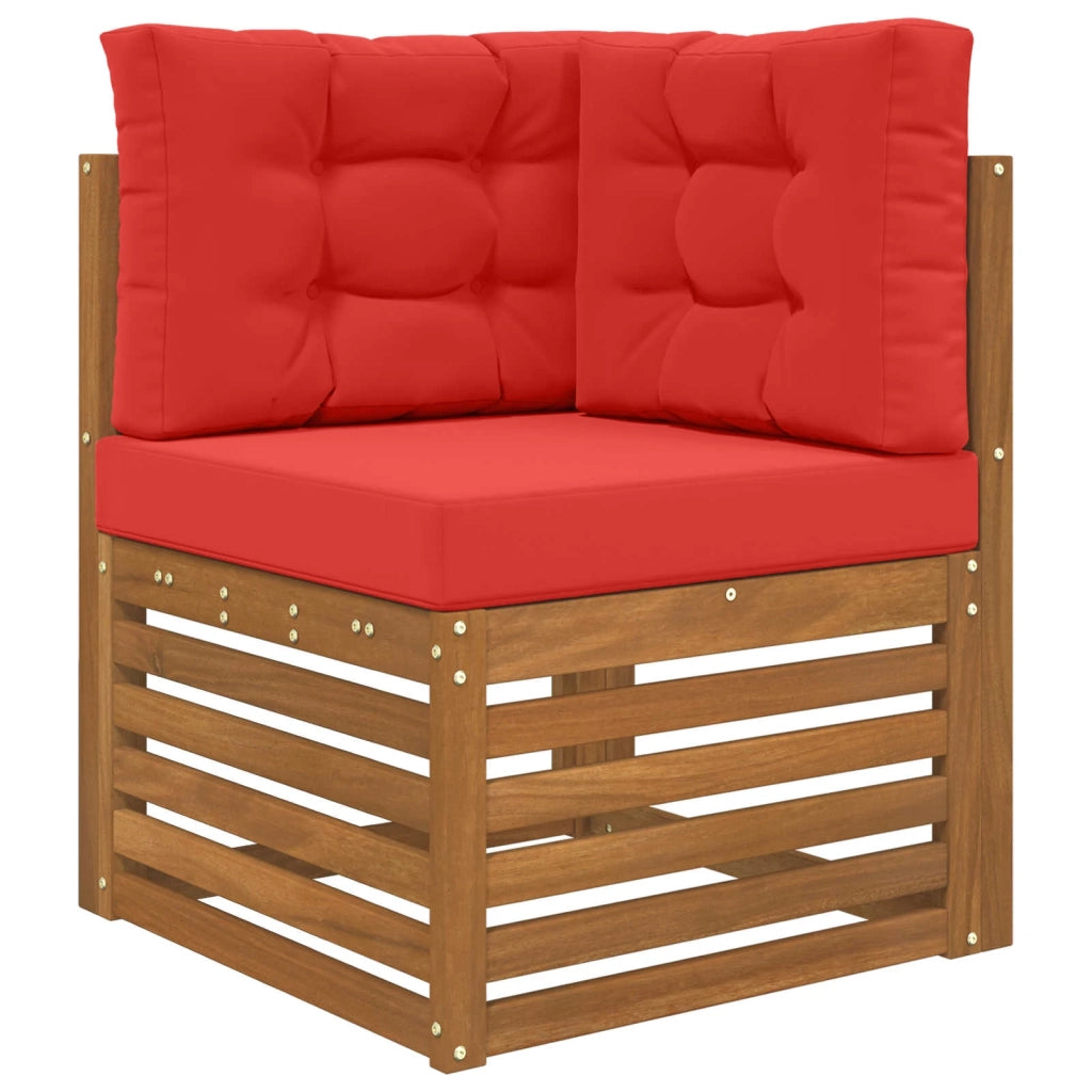 Cuscino per divano da esterno 3 pcs Rosso Poliestere