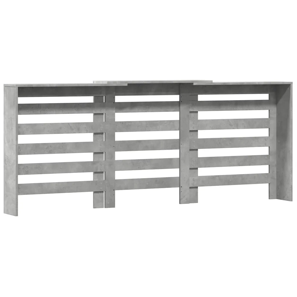 vidaXL Copertura Termosifone Grigio Cemento 205x21,5x83,5 Multistrato