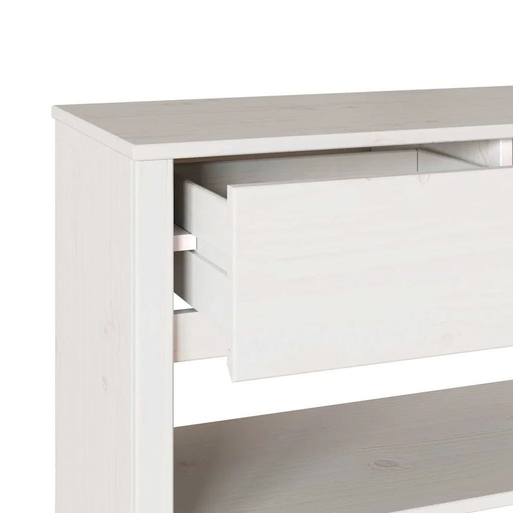 Tavolo Consolle | Tavolo d'Ingresso Drammen Bianco 89,5 x 37 x 73 cm Pino massello