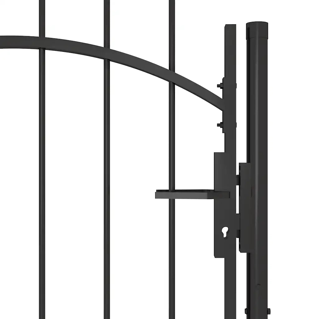 Cancello da Giardino in Acciaio 1x2,2 m Nero cod mxl 42380