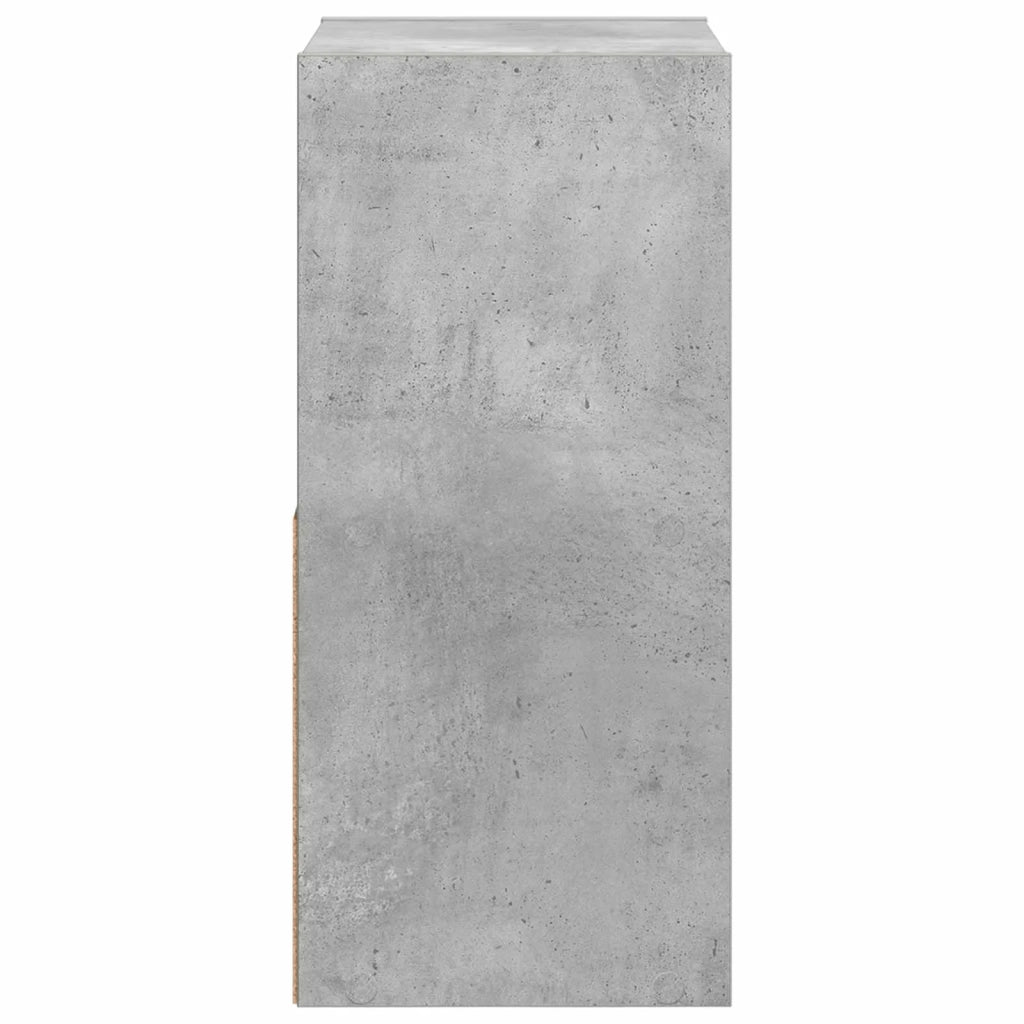 Comodino con cassetto 2 pcs Grigio cemento 30,5 x 27 x 59,5 cm