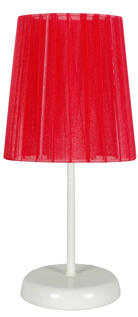 Lampada da tavolo Candellux Rifasa bianca/rossa E14