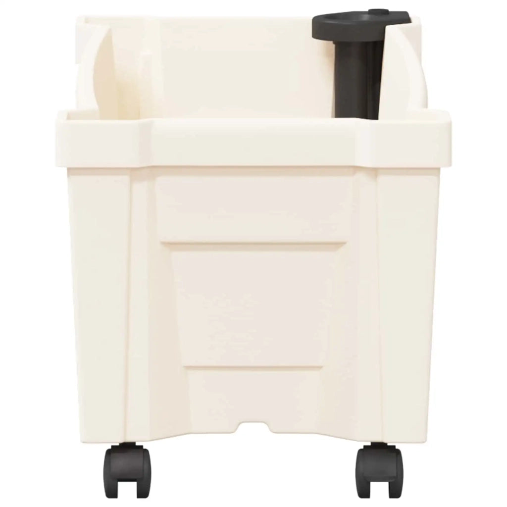 Vaso Calypso con Ruote Bianco 79 x 35 x 33 cm PP CFW1038432