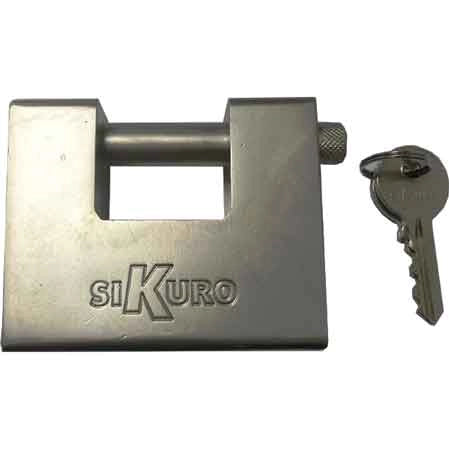 LUCCHETTO MONOBLOCCO CON CHIAVE KA 'TITAN' SIKURO 84 mm - SIKURO