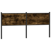 Testiera Rovere Fumo 160 cm in Legno Multistrato e Acciaio