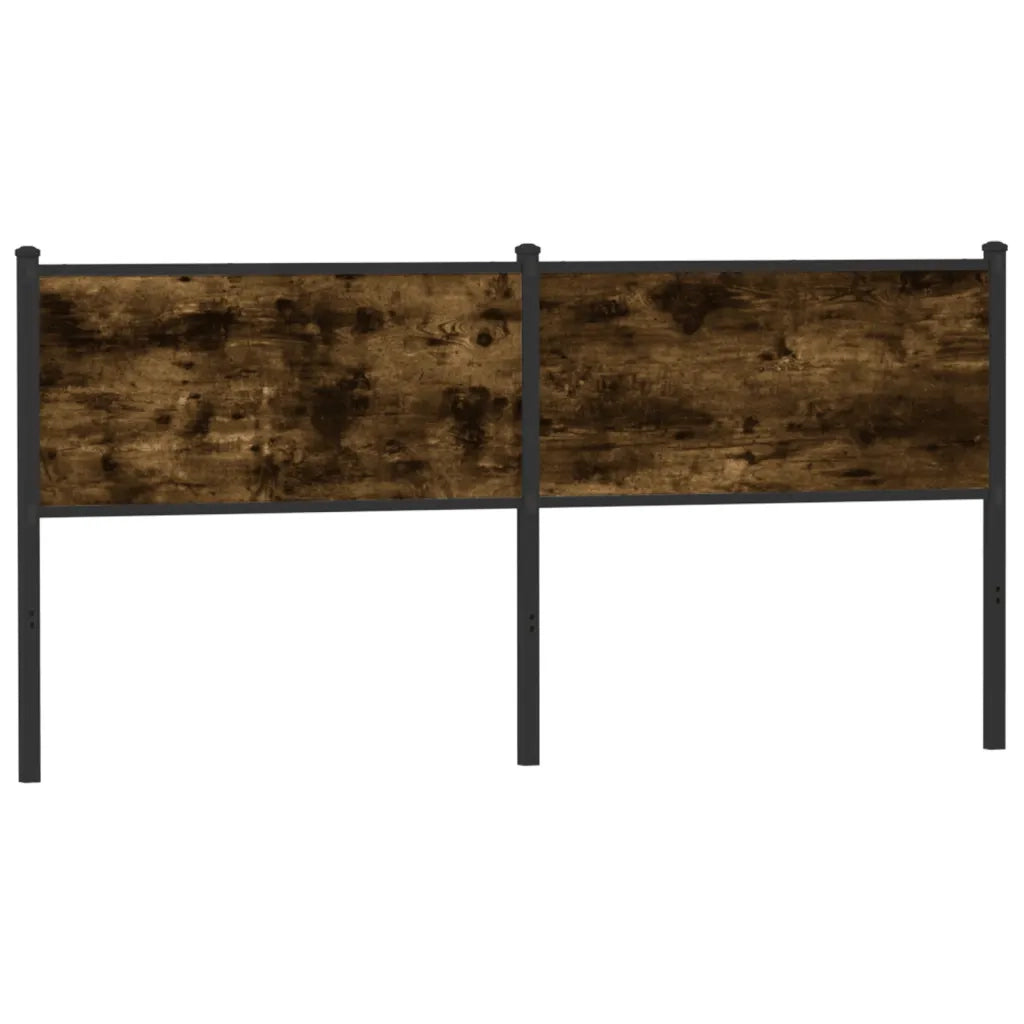 Testiera Rovere Fumo 160 cm in Legno Multistrato e Acciaio