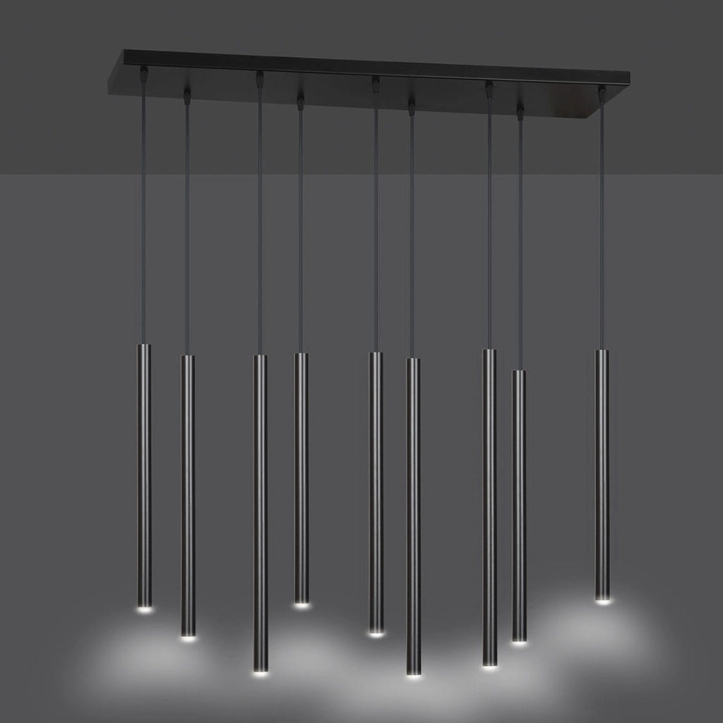 Lampadario Emibig Selter 552/9 nero metallo 9xG9 IP20