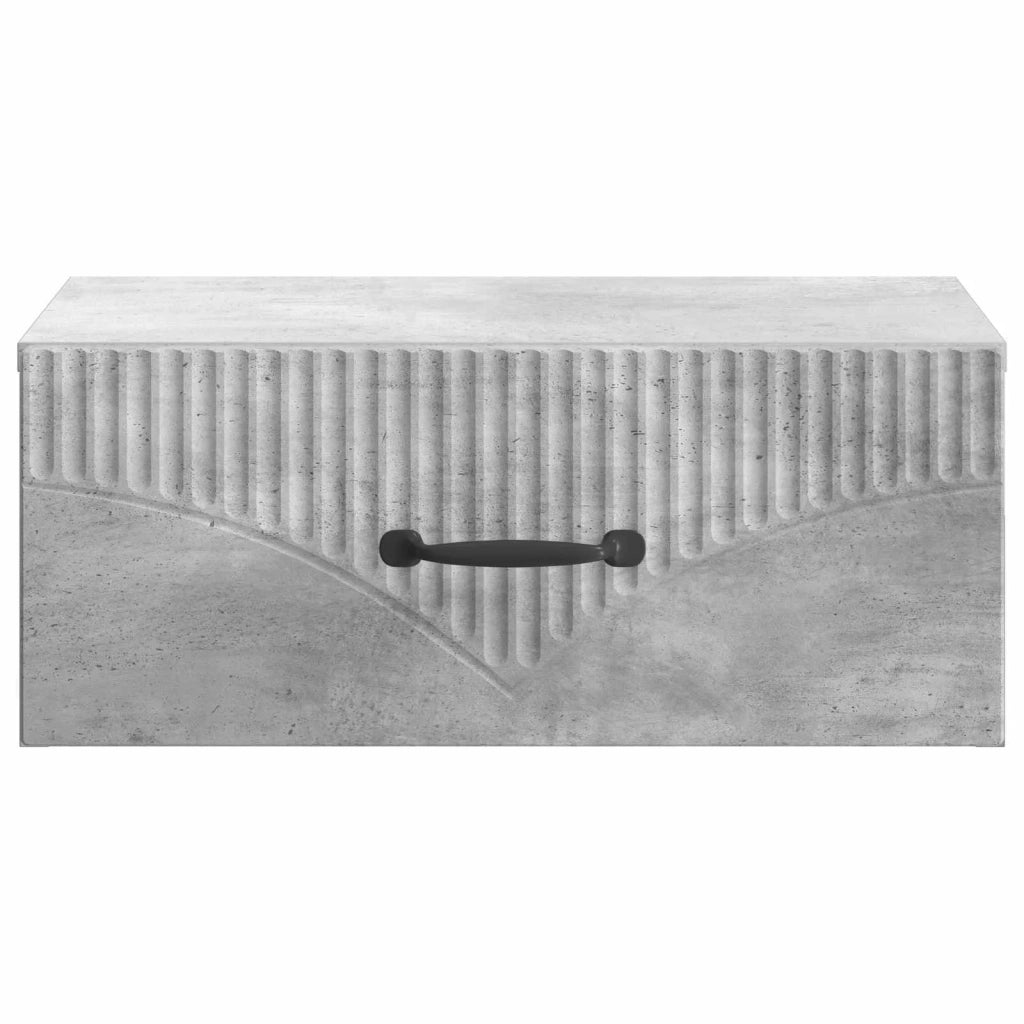 Mobiletto da notte a muro Grigio Cemento 49 x 34,5 x 20 cm 898961