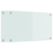 Set di 2 paraschizzi moderni per cucina 70 x 40 cm design pulito facile da pulire vetro temperato bianco 02_0056282