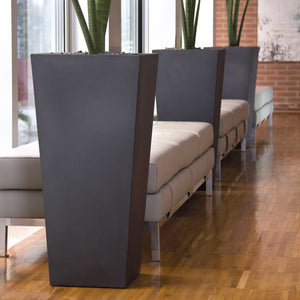 Vaso 34x86 cm in Resina Arkema Quadro 86 Antracite