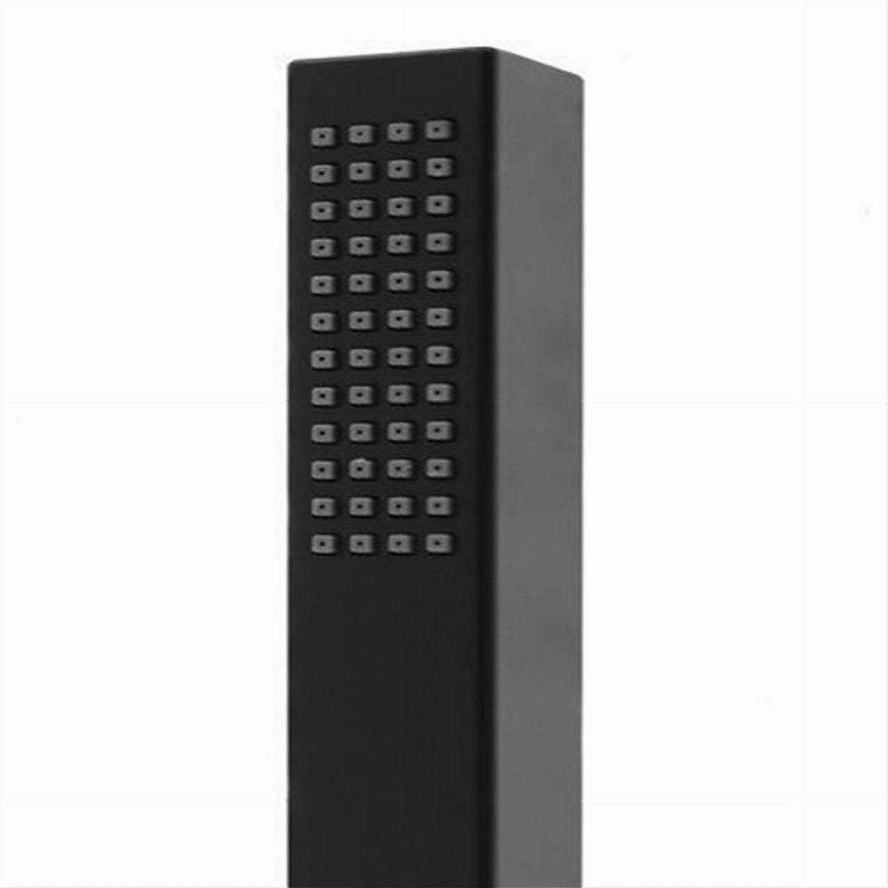 Trade Shop - Doccetta Doccino Quadrato Slim Ultra Moderno Nero Soffione Doccia Bagno Vasca 87478 -