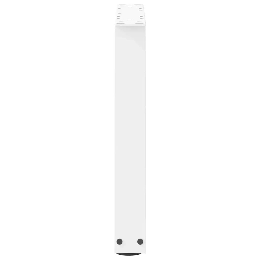 Gambe per Tavolino da Caffè a Forma di V 2 pz Bianche 50x(42-43,3) cm Acciaio 4012549