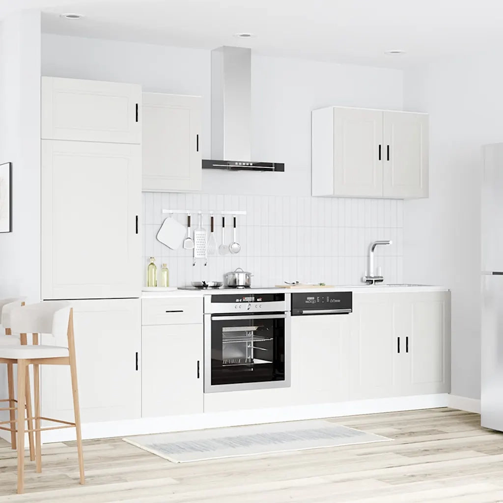 Set Mobili da Cucina 7 pz Porto Bianco Legno Multistrato 3314781