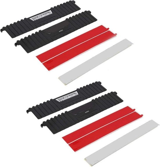 Raffreddatore di Memoria Desktop 2 Pezzi - Alluminio - Striscia Sottile - DDR/DDR2/DDR3/DDR4 - Raffreddamento della Memoria