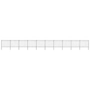 Recinzione da Giardino con Parte Superiore ad Anello in Acciaio 1673x150 cm Nero 277683