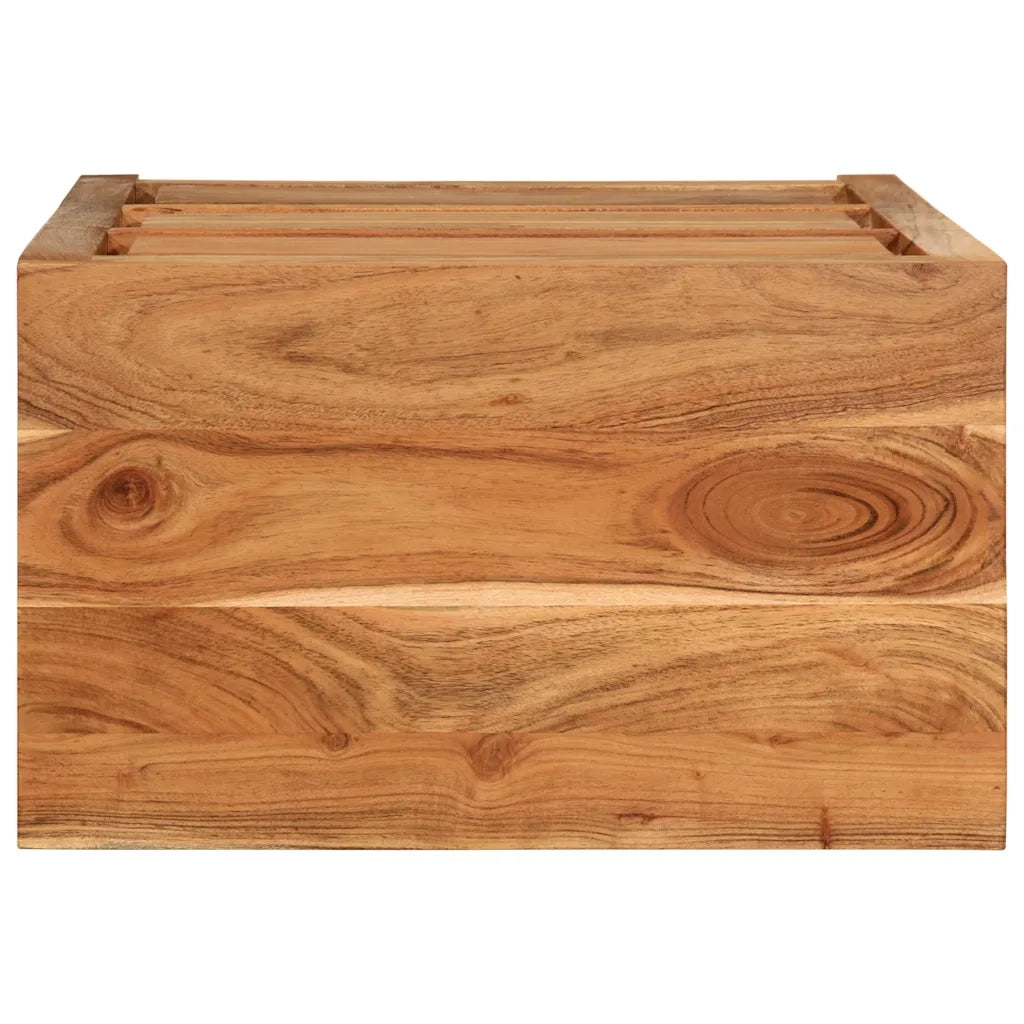 vidaXL Cassettiera 55x33x75 cm in Legno Massello di Acacia