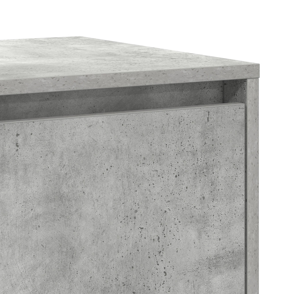 Credenza Grigia in Cemento Grigio cemento Legno ingegnerizzato