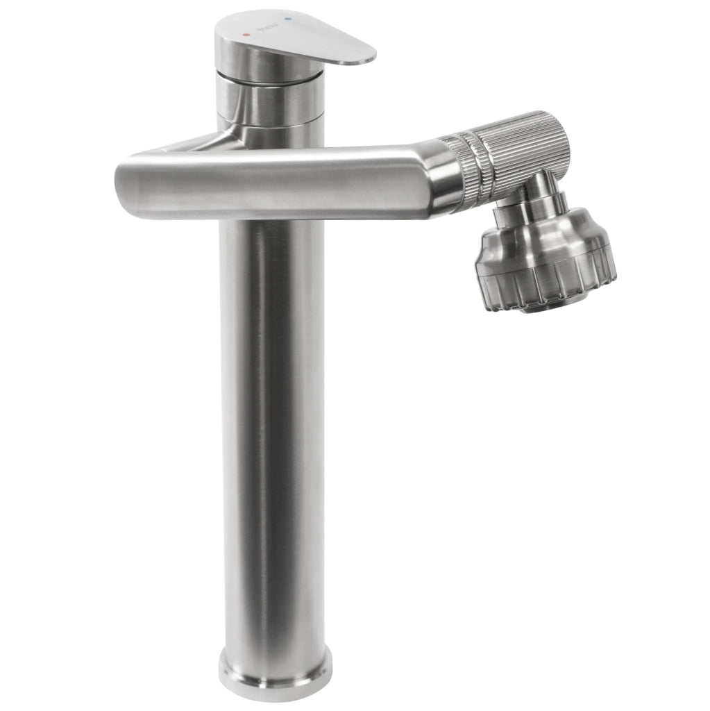 Rubinetto Da Bagno Rea Paco Nickel Brush Inox High