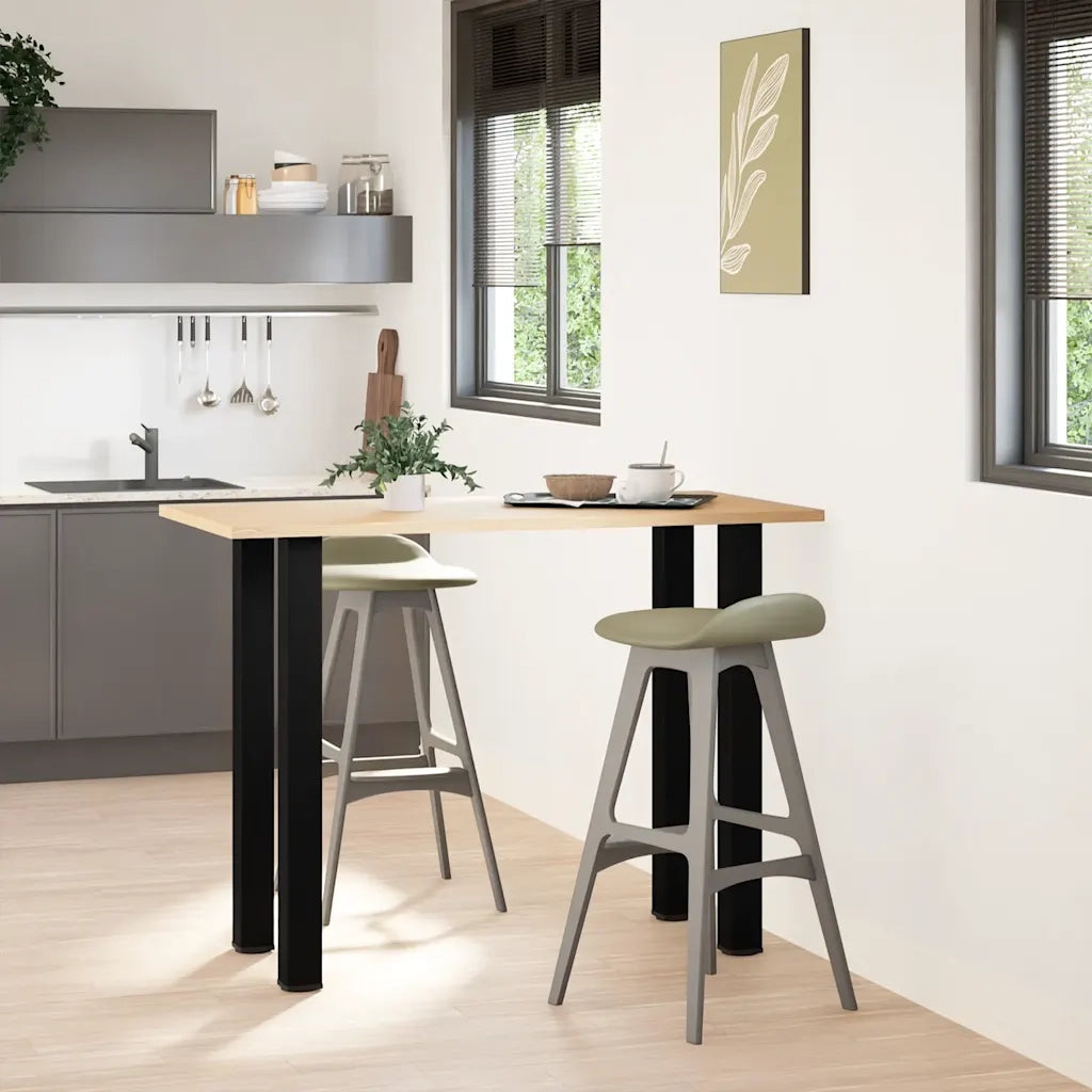 vidaXL Gambe per tavolo da bar 4 pz nere 100-102 cm in acciaio