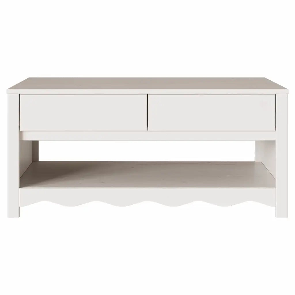 Tavolino da salotto | Tavolino da caff¨¨ | Tavolino da Soggiorno con cassetto Drammen Bianco 99 x 55 x 45 cm