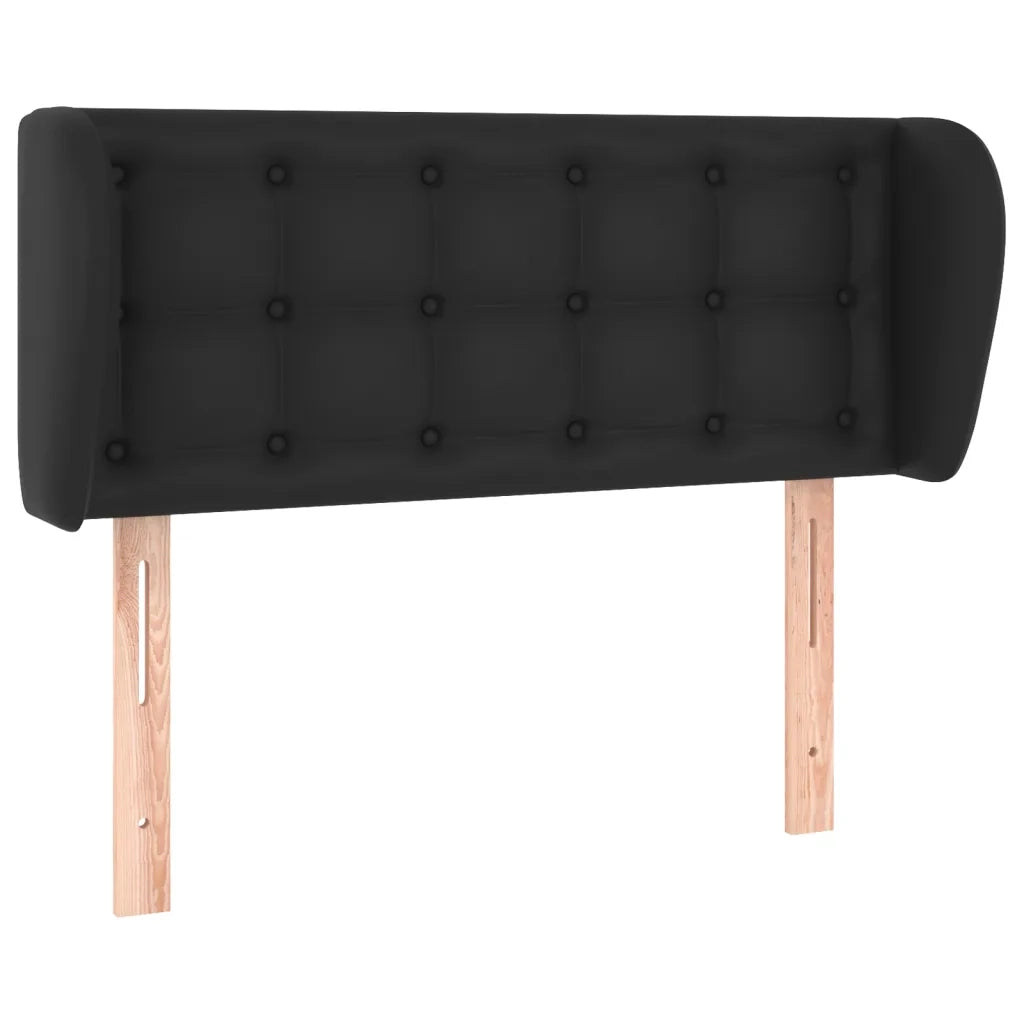 Testiera | Testata ad Orecchio Nera 83 x 23 x 78/88 cm in Similpelle