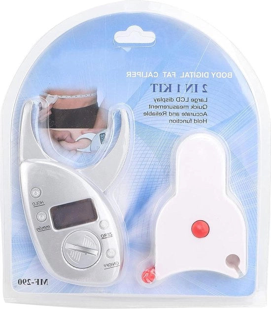 Misuratore di Grassa Corporea con Display LCD - Analizzatore di Pieghe Cutanee - Tensione - Perdita di Peso - Acquista