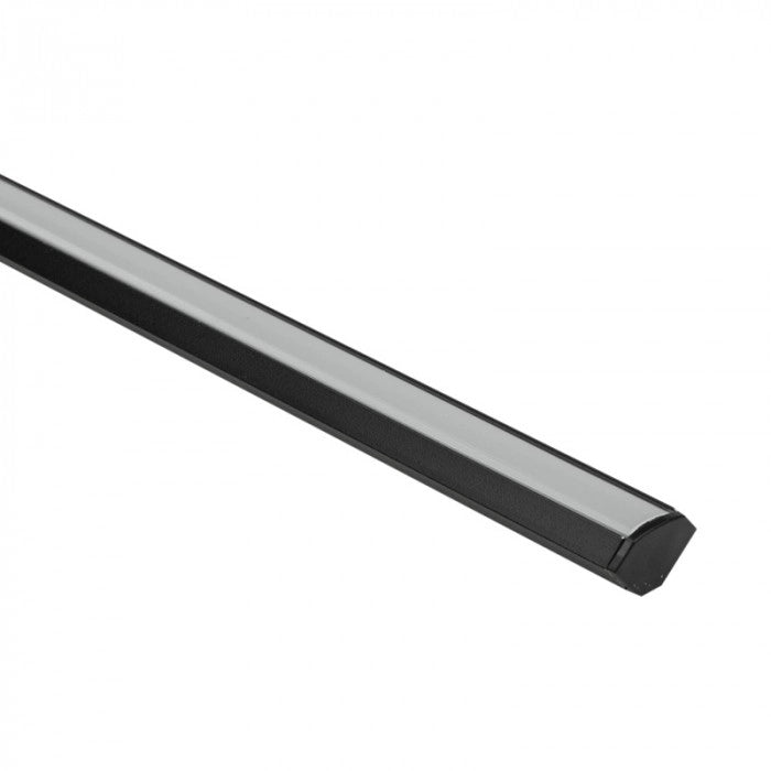 Profilo angolare LED R02 nero con diffusore opale 2m